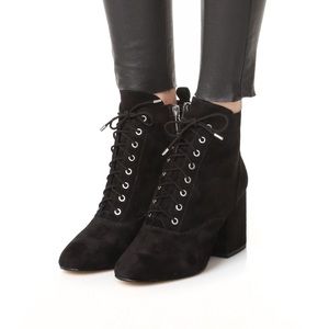 Sam Edelman Tate Lace Up Booties size 6.5 Black